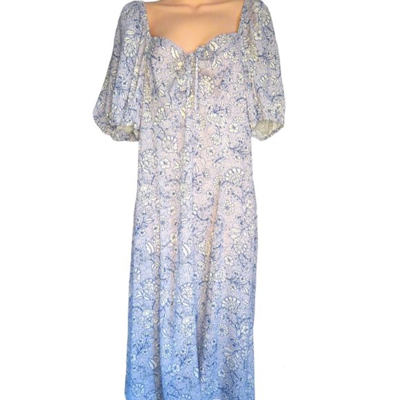 SPORTSGIRL Dresses & Skirts - SPORTSGIRL - soft mid length dress - puff sleeves - size 10 (small fit)